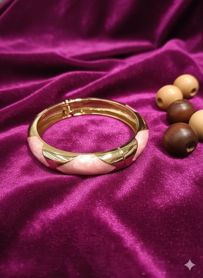 Blush Luxe Enamel Bangle Bracelet