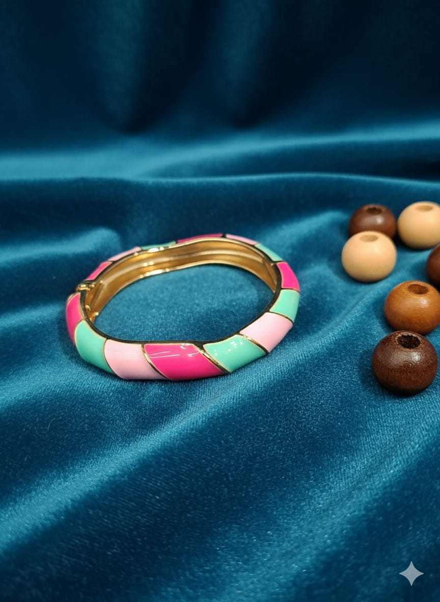 Candy Swirl Enamel Bangle Bracelet