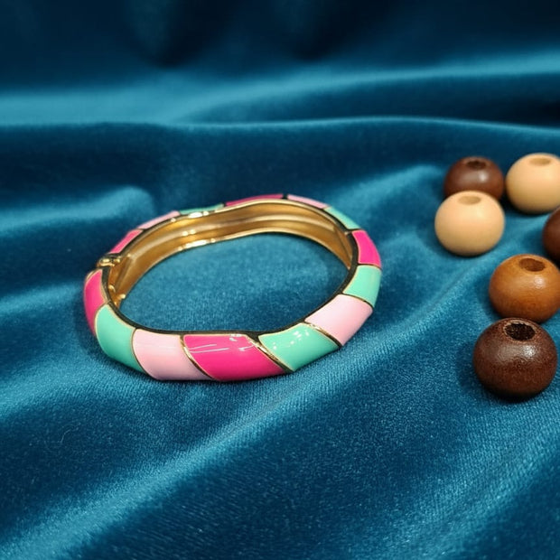 Candy Swirl Enamel Bangle Bracelet