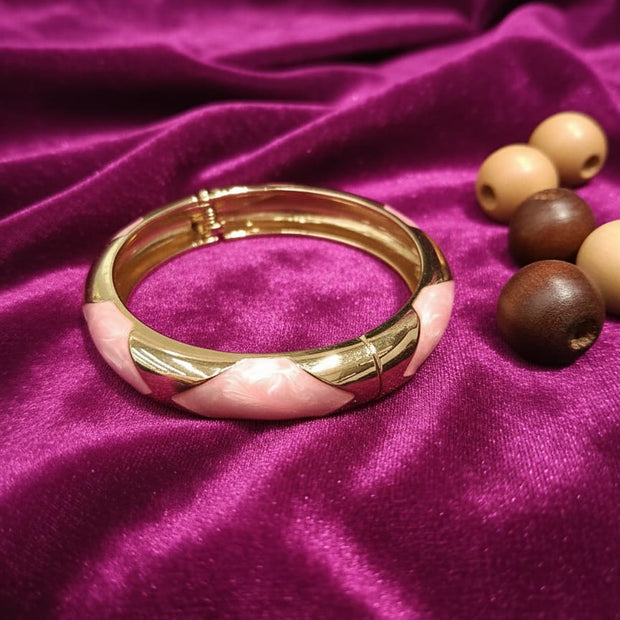 Blush Luxe Enamel Bangle Bracelet